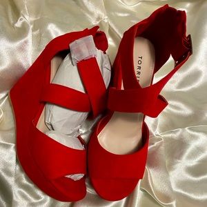 Torrid 4W RED Strappy Platform